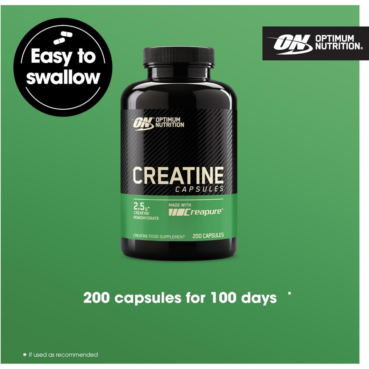 Optimum Nutrition Creatine - 200 Caps - Image 3
